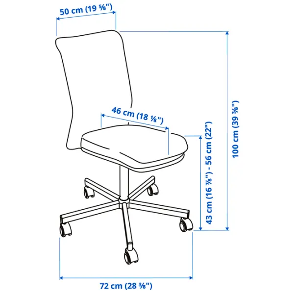 Fotoliu de birou Ikea Toberget/Vissle Stofă/ Black  photo 5