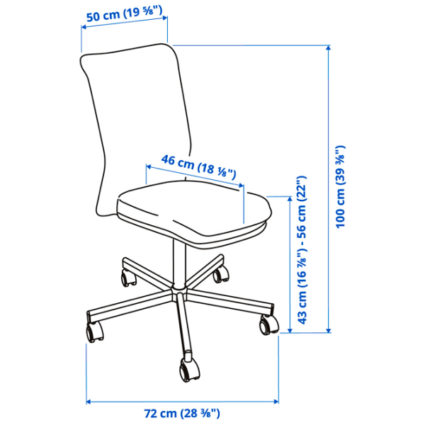 Fotoliu de birou Ikea Toberget/Vissle Stofă/ Black  photo 5