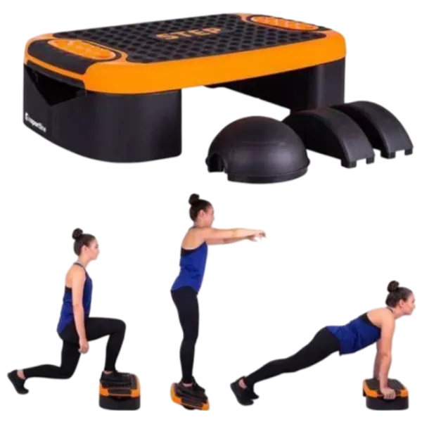 Platformă step Insportline Multifuncțional 200 kg / Orange photo 9
