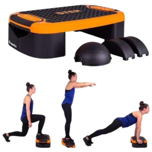 Platformă step Insportline Multifuncțional 200 kg / Orange photo 9