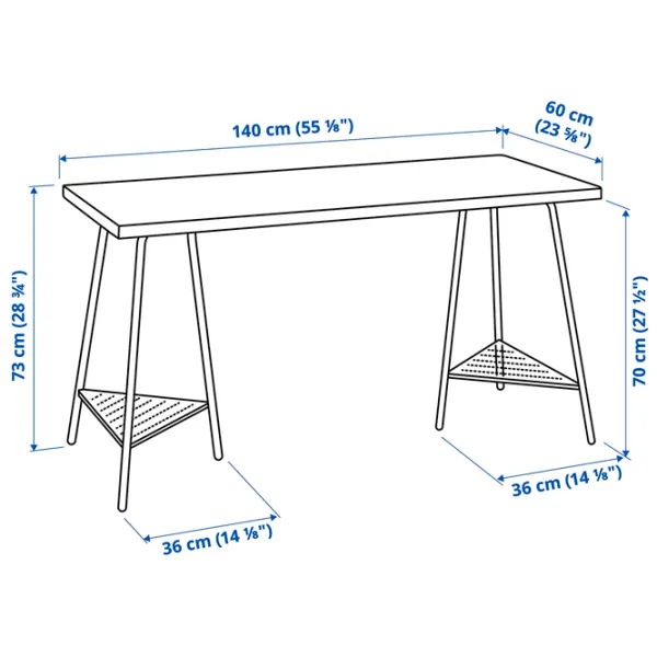 Masă de birou Ikea Mittcirkel/Tillslag PAL/ White photo 7 Masă de birou Ikea Mittcirkel/Tillslag PAL/ White photo 7