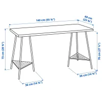 Офисный стол Ikea Mittcirkel/Tillslag ДСП/ Белый photo 7