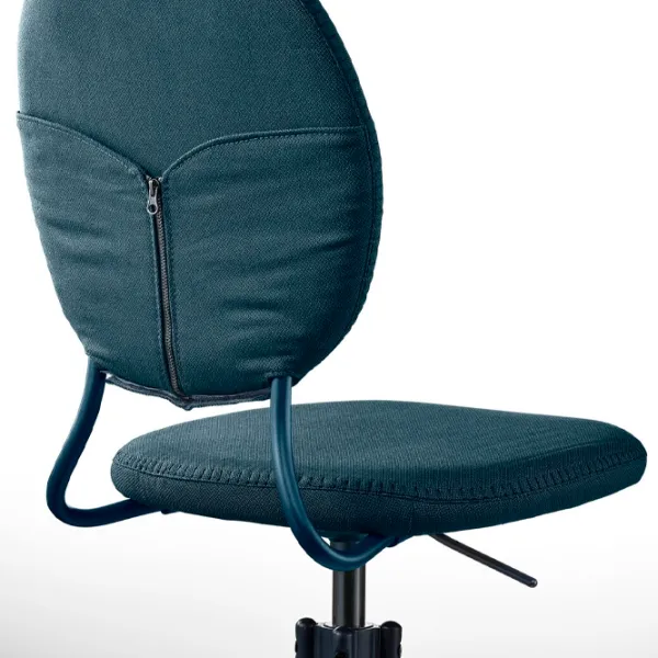 Fotoliu de birou Ikea Bjorkberget Stofă/ Blue Black photo 2