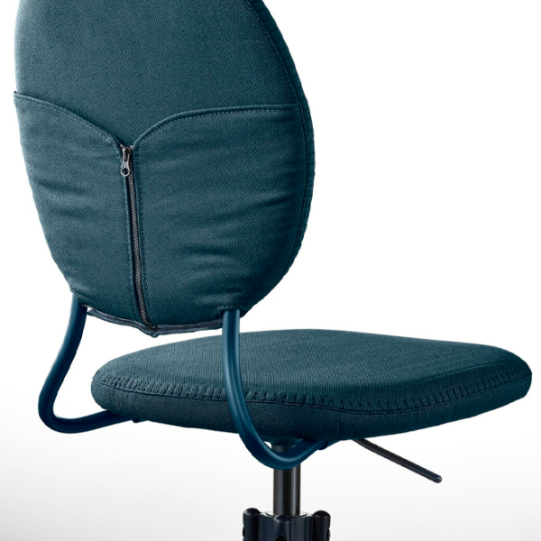 Fotoliu de birou Ikea Bjorkberget Stofă/ Blue Black photo 2