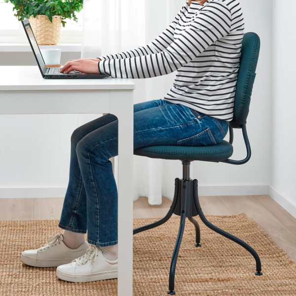 Fotoliu de birou Ikea Bjorkberget Stofă/ Blue Black photo 3