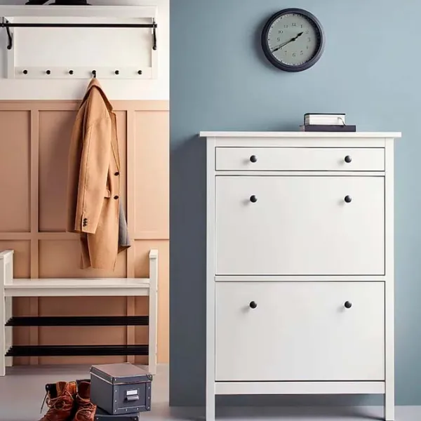 Обувной шкаф Ikea Hemnes 127 x 89 x 30см /White /Белый photo 3