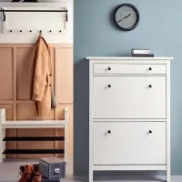Dulap pentru încălțăminte Ikea Hemnes 127 x 89 x 30 /White /White photo 3