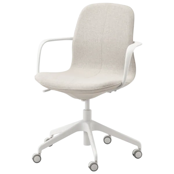 Офисное кресло Ikea Langfjall Полиэстер/ Бежевый White photo 1