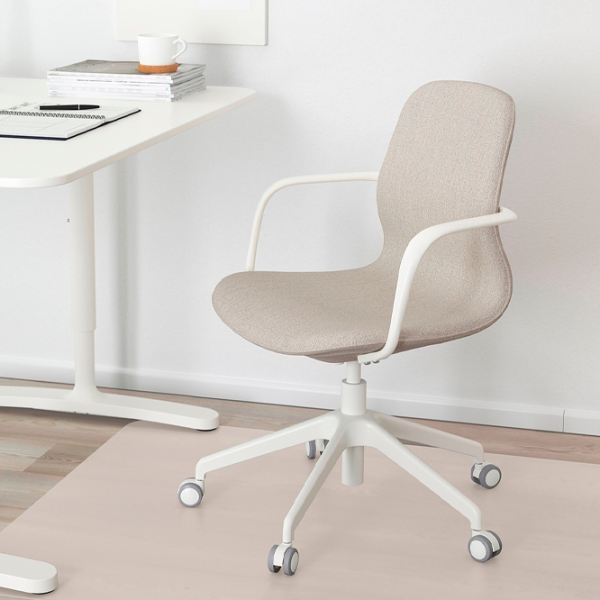 Офисное кресло Ikea Langfjall Полиэстер/ Бежевый White photo 2