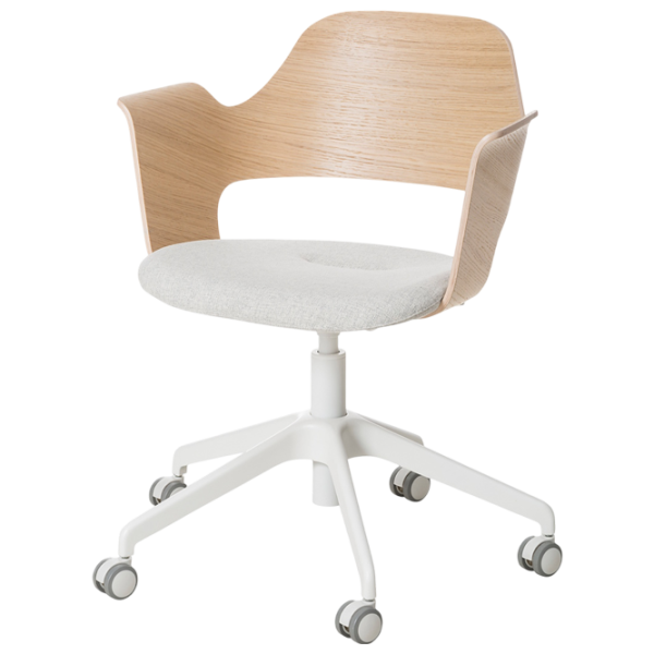 Fotoliu de birou Ikea Fjallberget/Gunnared Stofă/ Beige White photo 1