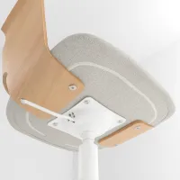 Fotoliu de birou Ikea Fjallberget/Gunnared Stofă/ Beige White photo 4