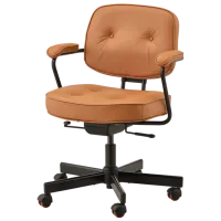 Fotoliu de birou Ikea Alefjall/Grann Piele artificială/ Orange Black