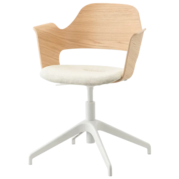 Fotoliu de birou Ikea Fjallberget/Gunnared Stofă/ Beige White photo 1