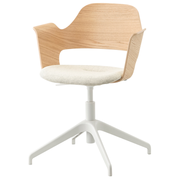 Fotoliu de birou Ikea Fjallberget/Gunnared Stofă/ Beige White photo 1