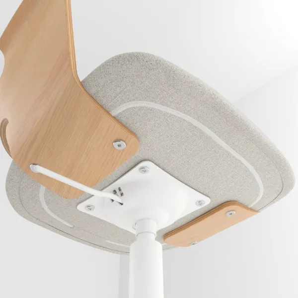 Fotoliu de birou Ikea Fjallberget/Gunnared Stofă/ Beige White photo 4