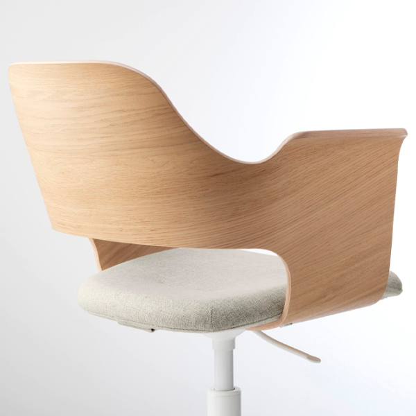 Fotoliu de birou Ikea Fjallberget/Gunnared Stofă/ Beige White photo 5