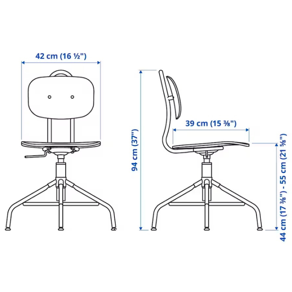 Scaun de birou Ikea Kullaberg Lemn/ Black Wood photo 7 Scaun de birou Ikea Kullaberg Lemn/ Black Wood photo 7