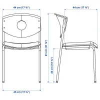 Scaun de birou Ikea Stoljan Piele artificială/ Black photo 3