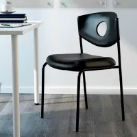 Scaun de birou Ikea Stoljan Piele artificială/ Black photo 6