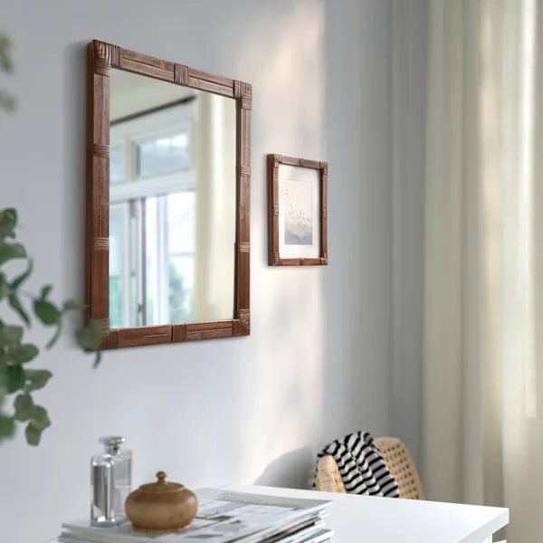 Oglindă Ikea Klibbal  Bambus / Dreptunghiulară photo 2