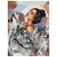 Картина по номерам BrushMe Волчицы RBS53906 40 x 30 cm / Вертикальная