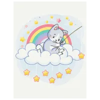 Картина по номерам BrushMe Котик на звездоловле RBS51346 40 x 30 cm / Вертикальная