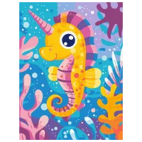 Картина по номерам BrushMe Морской единорог KBS0156 40 x 30 cm / Вертикальная