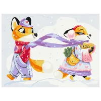 Картина по номерам BrushMe Рыженькая Любовь KBS0137 40 x 30 cm / Горизонтальная