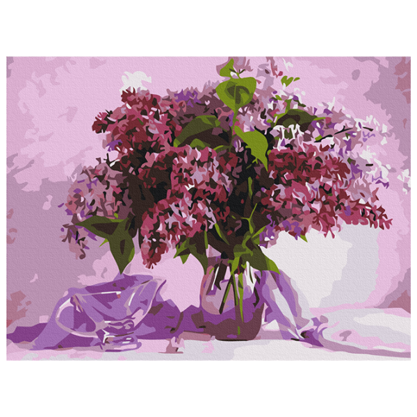Pictură pe numere BrushMe Liliacul îndrăgit RBS34024 40 x 30 cm / Orizontală photo 1