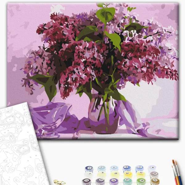 Pictură pe numere BrushMe Liliacul îndrăgit RBS34024 40 x 30 cm / Orizontală photo 2