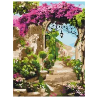 Pictură pe numere BrushMe Arc de flori RBS53739 40 x 30 cm / Verticală