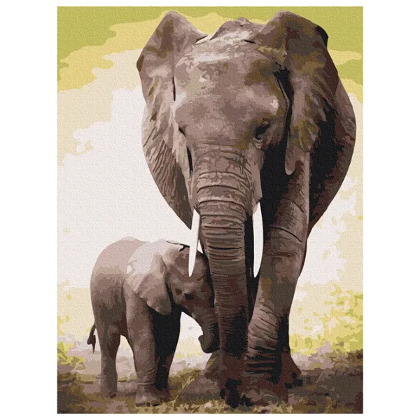 Pictură pe numere BrushMe Micul elefant RBS52150 40 x 30 cm / Verticală photo 1 Pictură pe numere BrushMe Micul elefant RBS52150 40 x 30 cm / Verticală photo 1