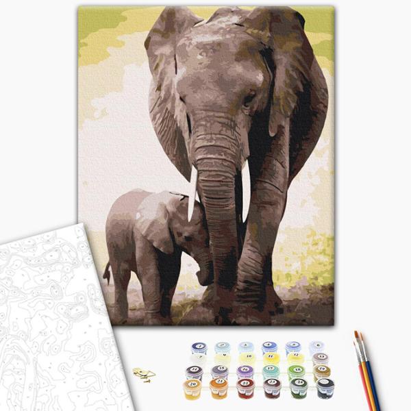 Pictură pe numere BrushMe Micul elefant RBS52150 40 x 30 cm / Verticală photo 2 Pictură pe numere BrushMe Micul elefant RBS52150 40 x 30 cm / Verticală photo 2