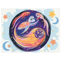 Картина по номерам BrushMe Комета и черепаха KBS0120 40 x 30 cm / Горизонтальная