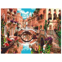 Картина по номерам BrushMe Мостик через канал RBS23161 40 x 30 cm / Горизонтальная