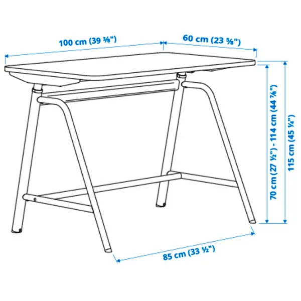Masă de birou Ikea Gladhojden PAL/ Gray photo 5
