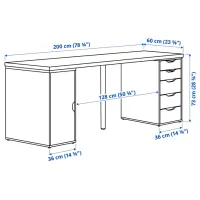Masă de birou Ikea Lagkapten/Alex PAL/ White photo 6