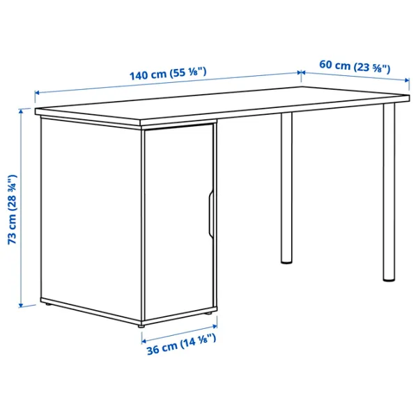 Офисный стол Ikea Malskytt/Alex ДСП/ Белый photo 6 Офисный стол Ikea Malskytt/Alex ДСП/ Белый photo 6