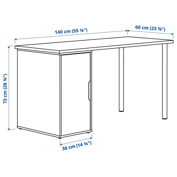 Офисный стол Ikea Malskytt/Alex ДСП/ Белый photo 6 Офисный стол Ikea Malskytt/Alex ДСП/ Белый photo 6