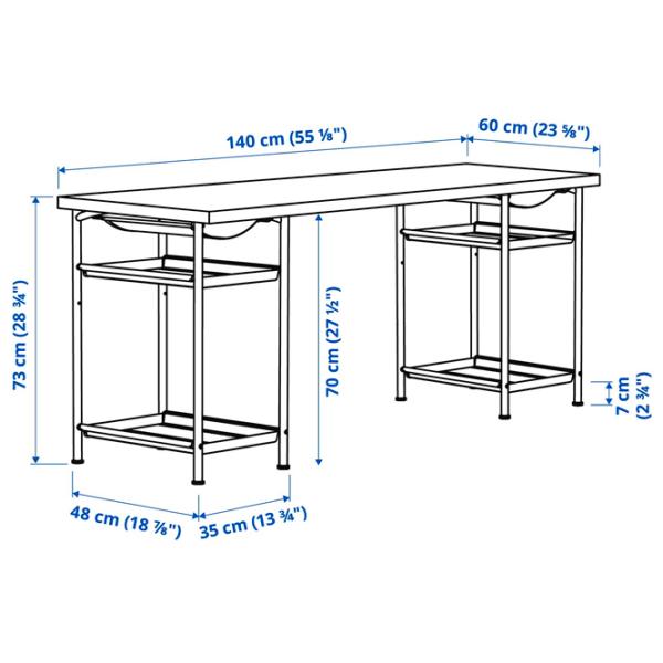 Masă de birou Ikea Lagkapten/Spand PAL/ White photo 5