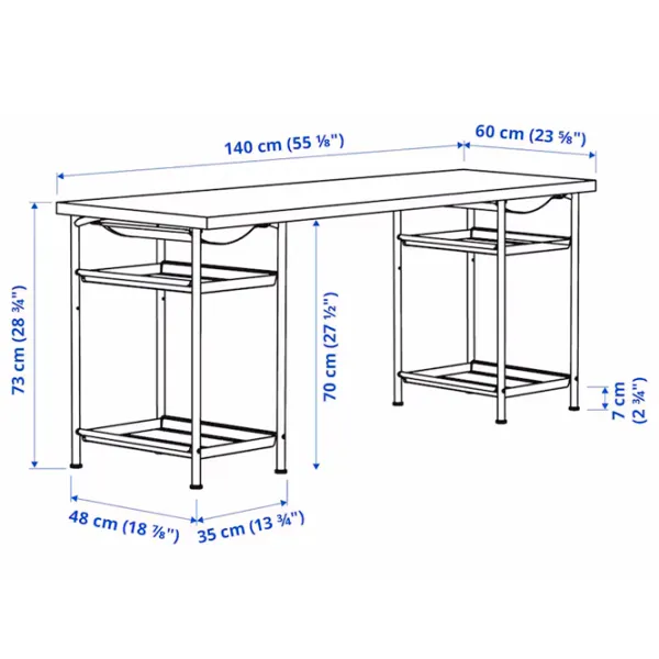 Офисный стол Ikea Lagkapten/Spand ДСП/ Коричневый photo 5 Офисный стол Ikea Lagkapten/Spand ДСП/ Коричневый photo 5