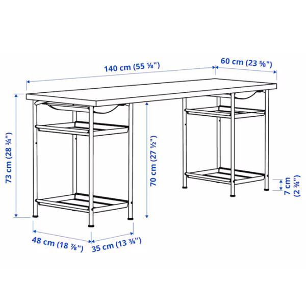 Офисный стол Ikea Lagkapten/Spand ДСП/ Коричневый photo 5 Офисный стол Ikea Lagkapten/Spand ДСП/ Коричневый photo 5