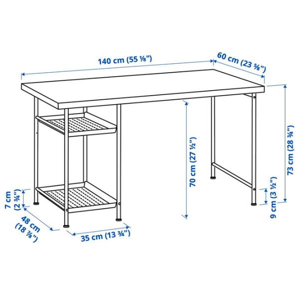 Masă de birou Ikea Lagkapten/Spand PAL/ White photo 3
