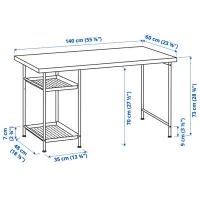 Masă de birou Ikea Lagkapten/Spand PAL/ White photo 3