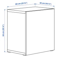 Dulap suspendat pentru baie Ikea 5395979 PAL / White photo 3