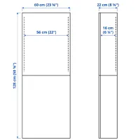 подвеснои шкаф для ваннои комнаты Ikea 5406113 МДФ / Белый photo 5
