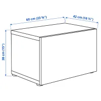 Dulap suspendat pentru baie Ikea 5444956 PAL / White photo 2