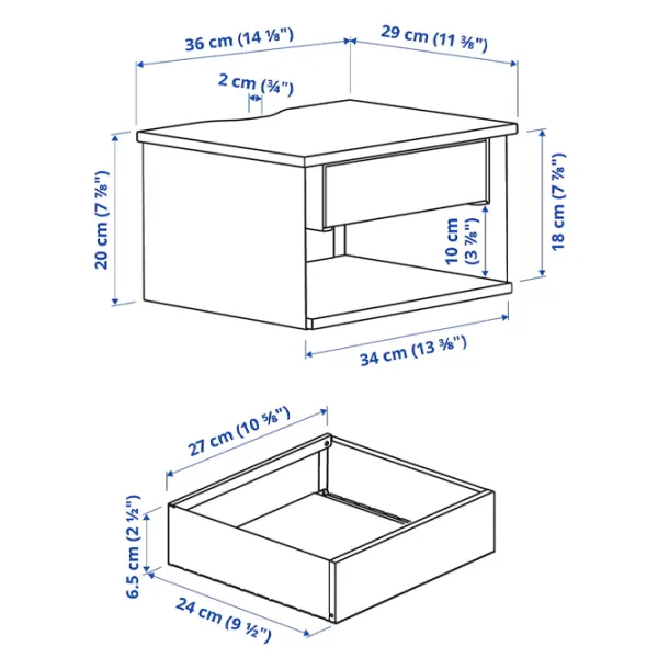 Тумбочки Ikea 5732528  20 x 36 x 29см / ЛДСП / White photo 6 Тумбочки Ikea 5732528  20 x 36 x 29см / ЛДСП / White photo 6