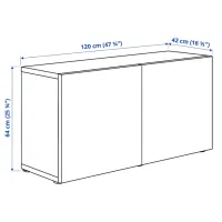 Dulap suspendat pentru baie Ikea 5381889 MDF / White photo 2