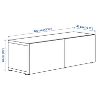Dulap suspendat pentru baie Ikea 5395976 MDF / White photo 3